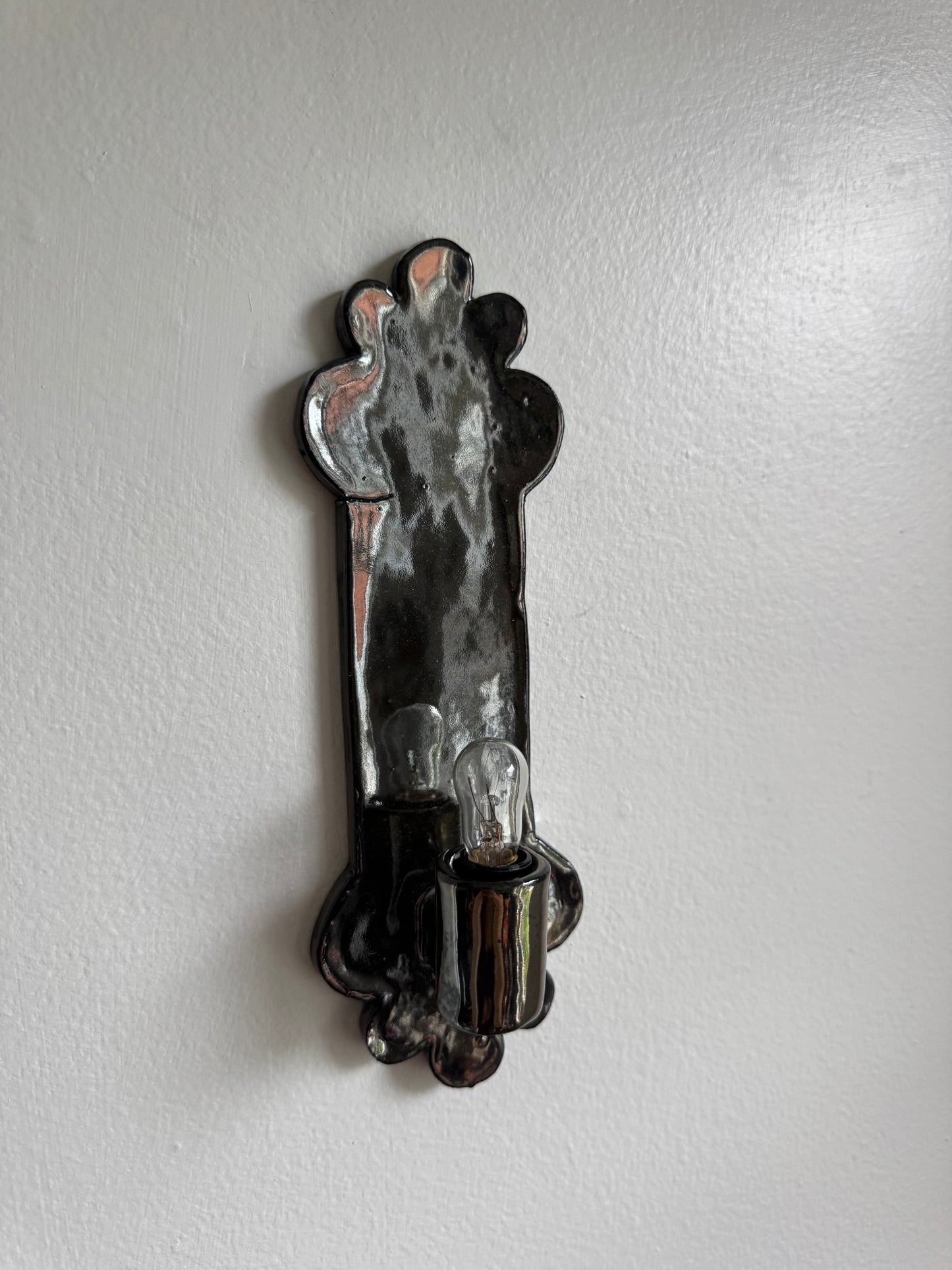Wonky Chrome Rae Sconce(Wired option)