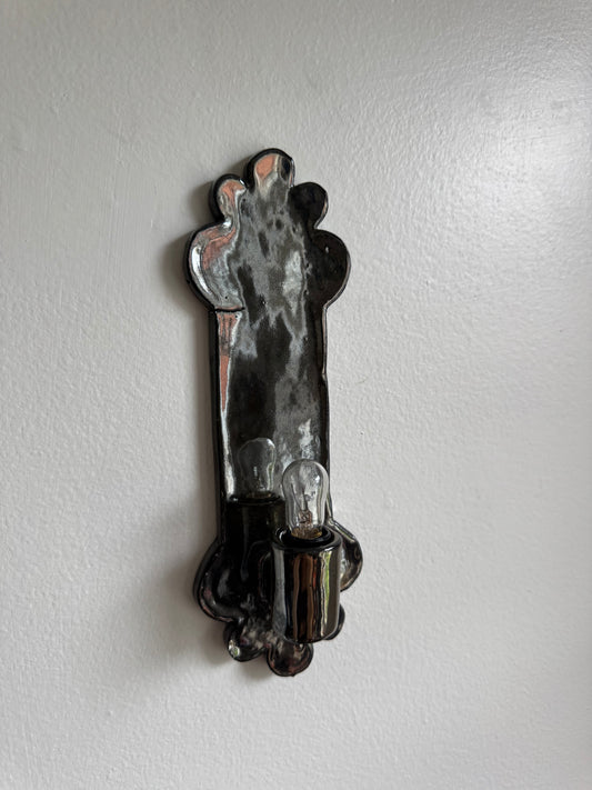 Wonky Chrome Rae Sconce(Wired option)