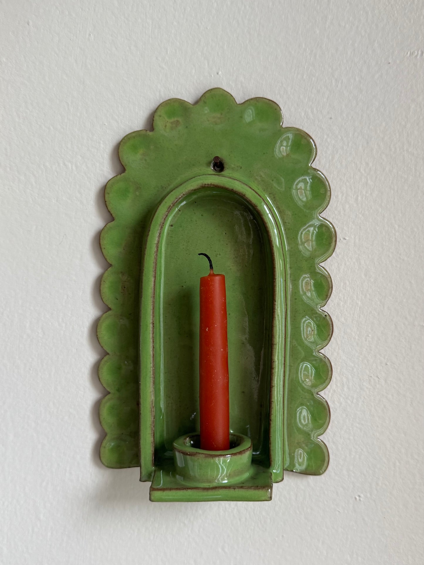 Fern Green Scallop Sconce