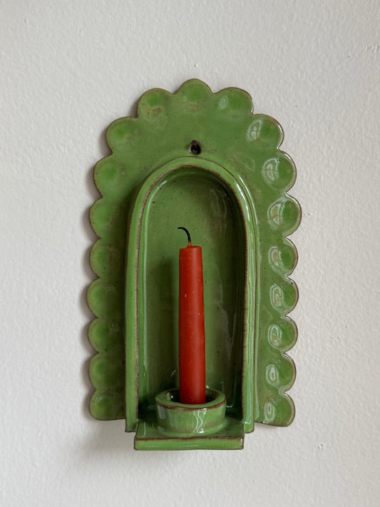Fern Green Scallop Sconce