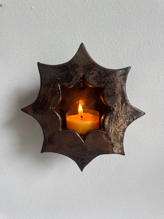 Antiqued Gold Star with Star Opening