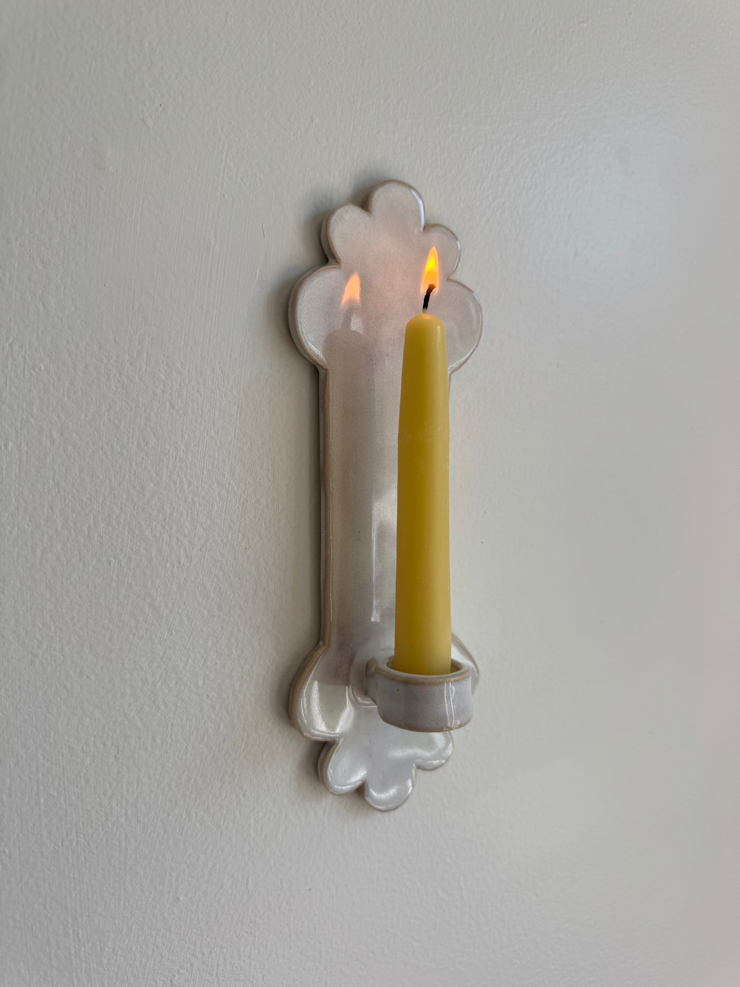 Iridescent White Rae Sconce