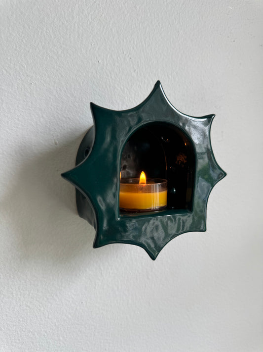 Forest Green Star Sconce
