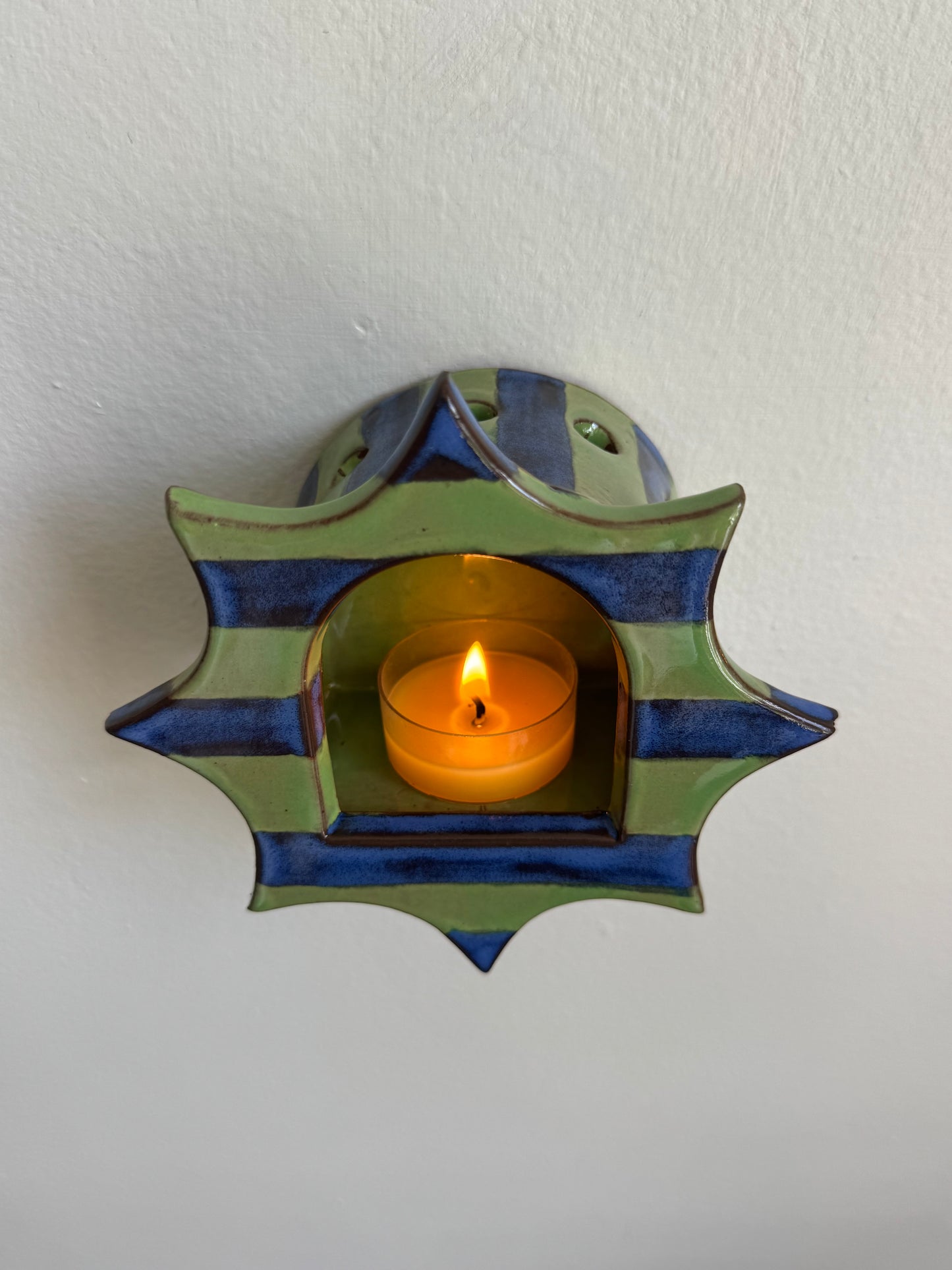 Whimsical Striped Star Sconce