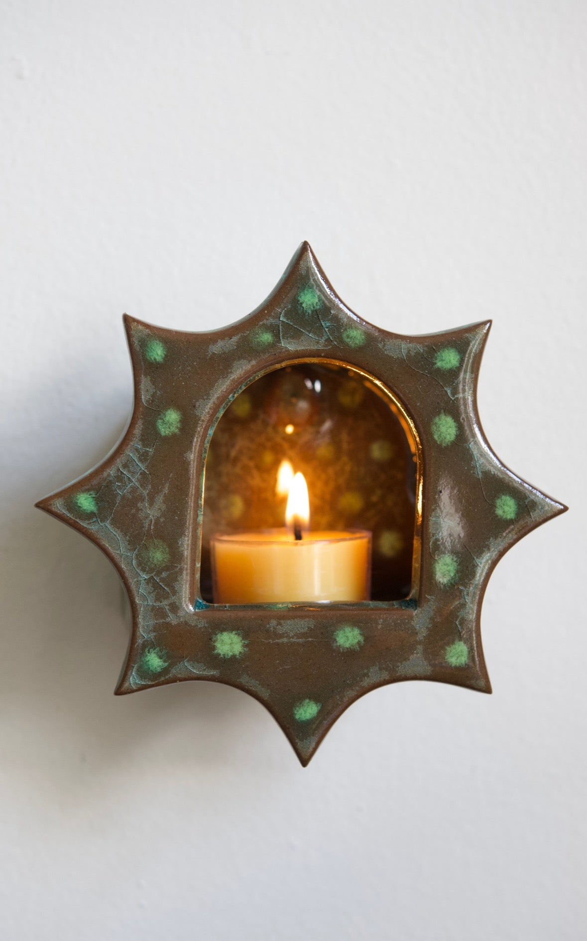 Antique Turquoise Crackle Dot Star