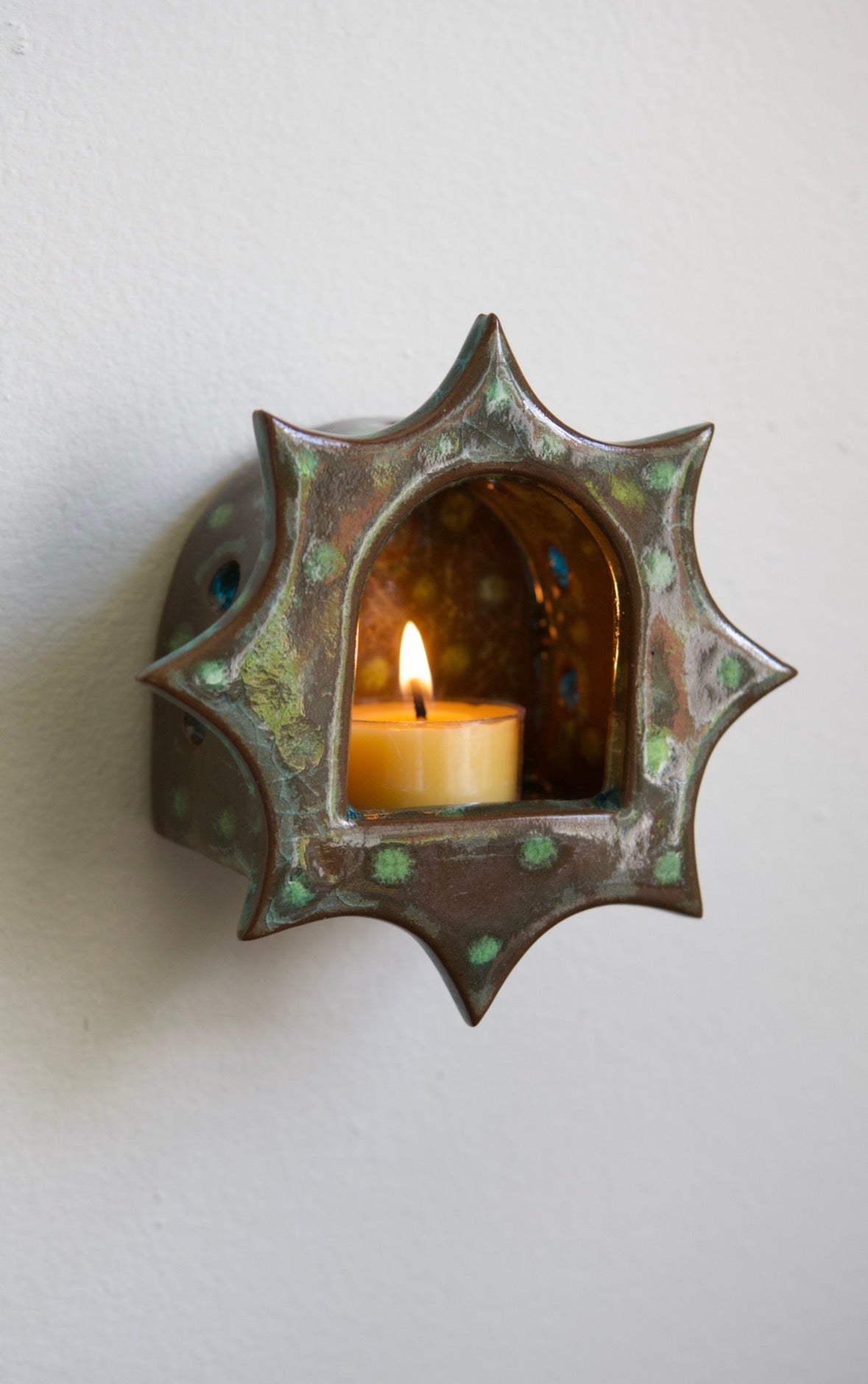 Antique Turquoise Crackle Dot Star