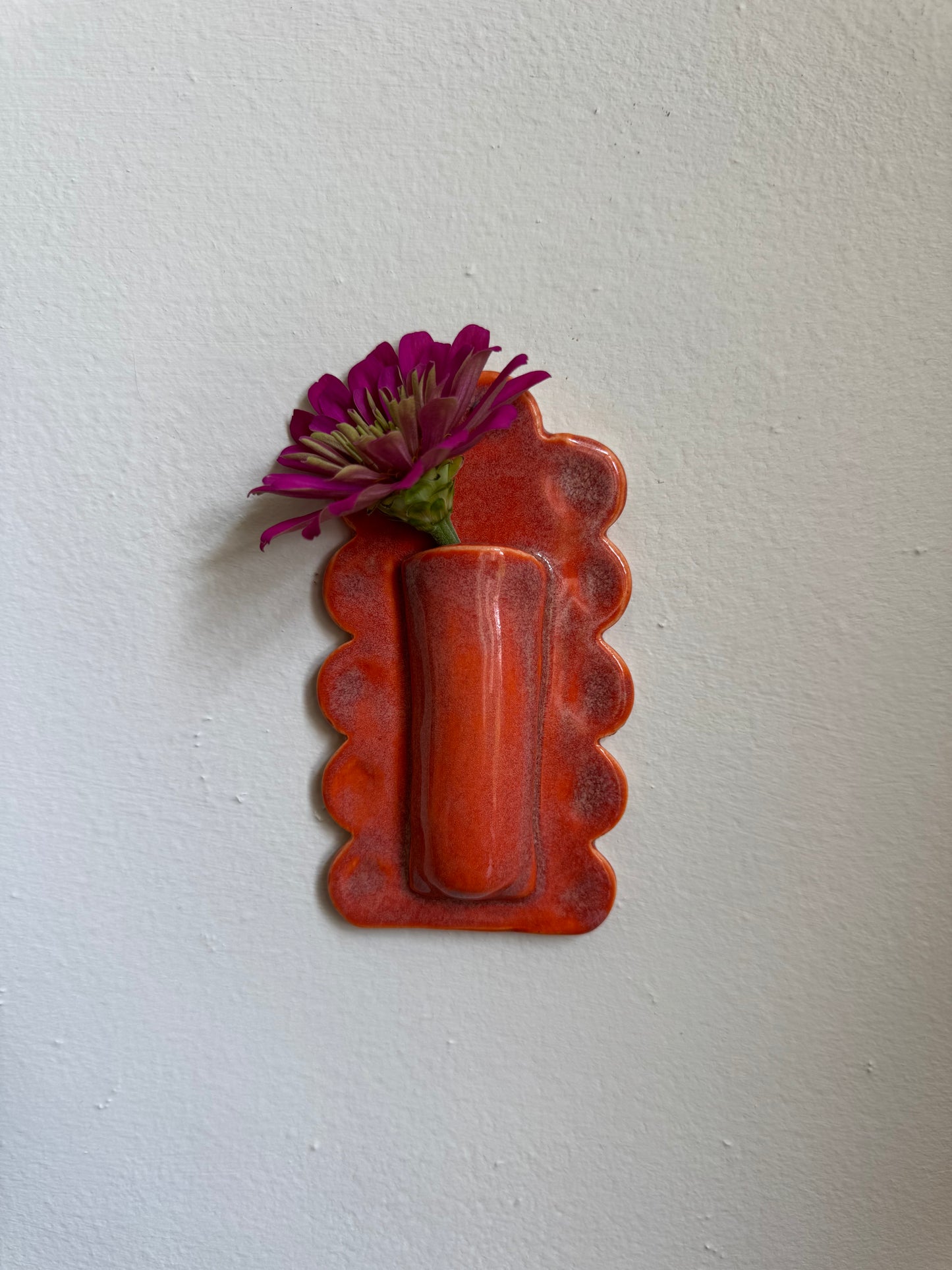 Scalloped Wall Vase